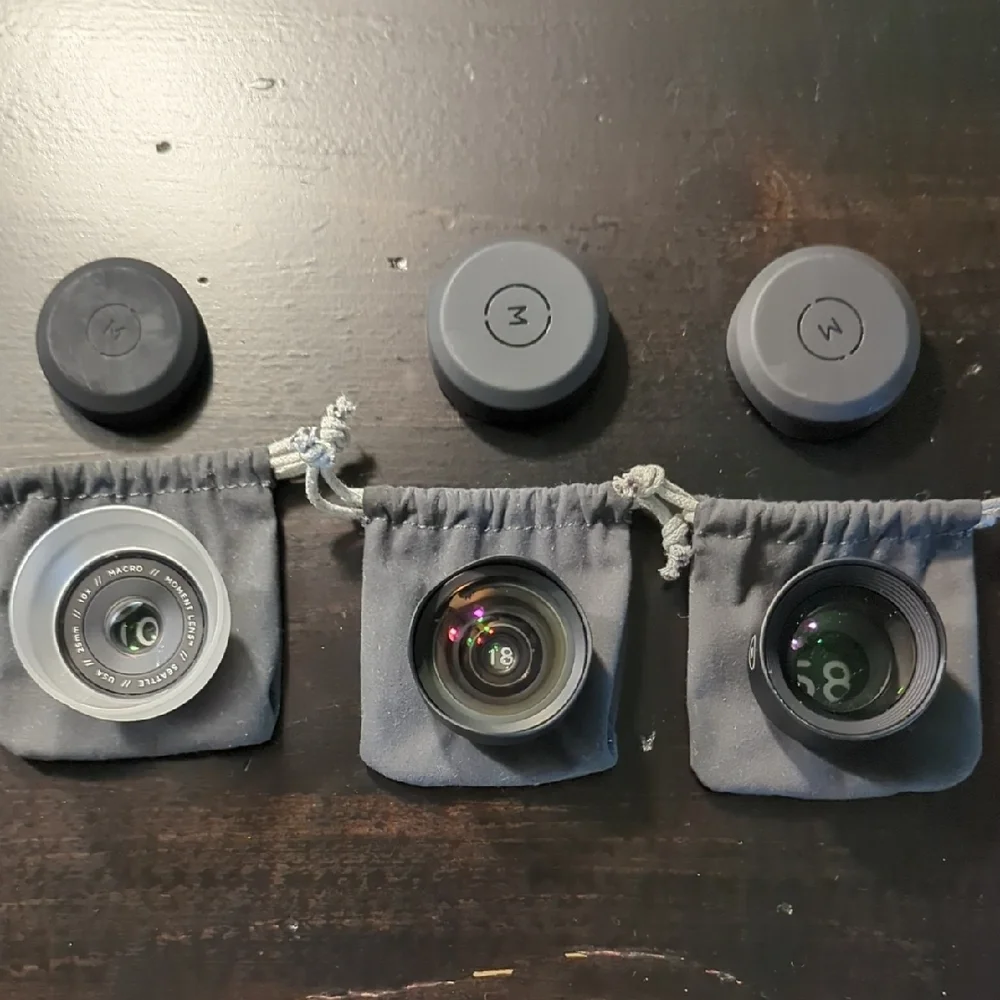 Camera Lens Pouch Set in Gray